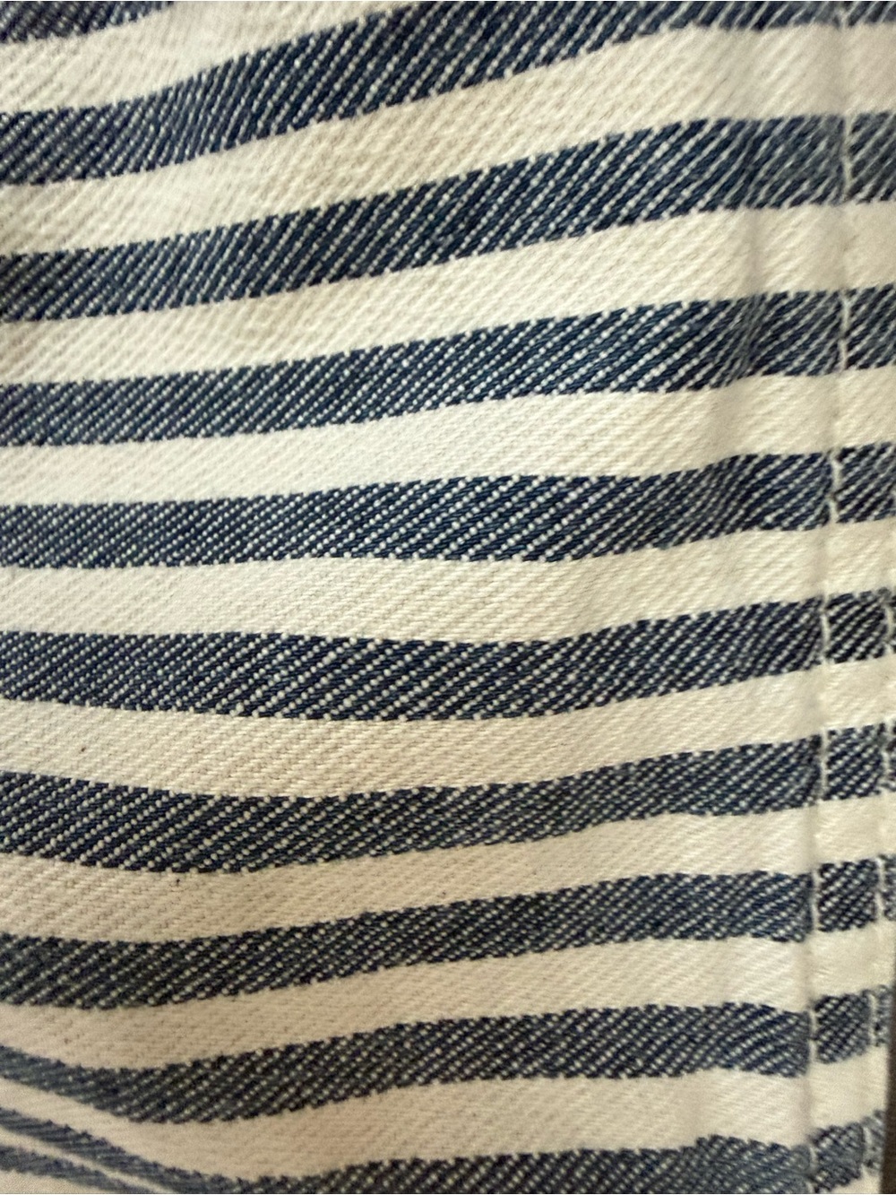 Zara Blue & White Denim Striped Bustier Crop Top / European Summer / Coastal - Picture 9 of 10